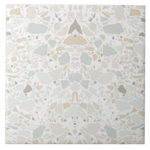 Carreau Moderne Simple Terrazzo Carrelage blanc