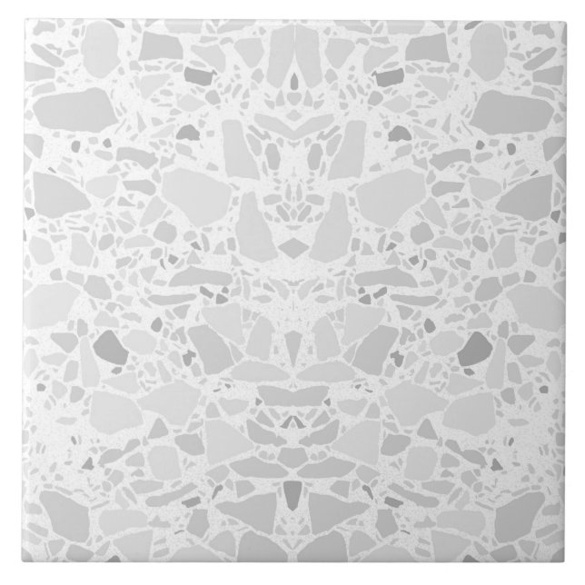 Carreau Moderne Simple Terrazzo Carrelage blanc (Devant)