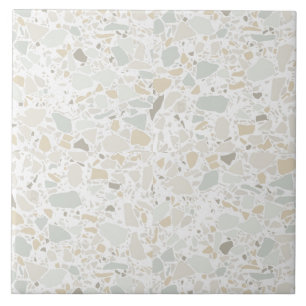 Carreau Moderne Simple Terrazzo Carrelage blanc