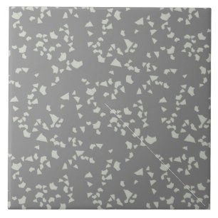 Carreau Moderne Simple Terrazzo Gris Carrelage blanc