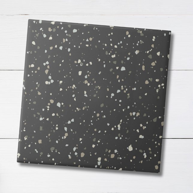 Carreau Moderne tendance Grey Terrazzo Motif (Créateur téléchargé)