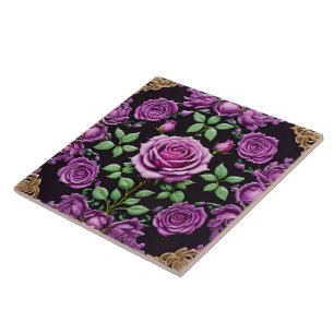 Carreau Moderne violet Rose belle collection Céramique