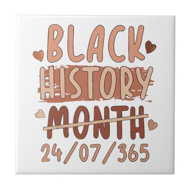 Carreau Mois de l'histoire des Noirs Afro Mélanine Femmes  (Devant)