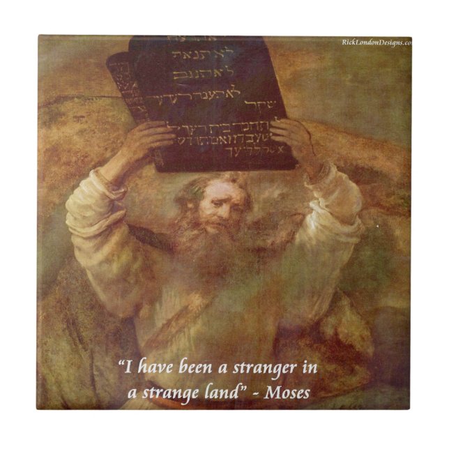 Carreau Moïse de Rembrandt & Citation Biblique (Devant)