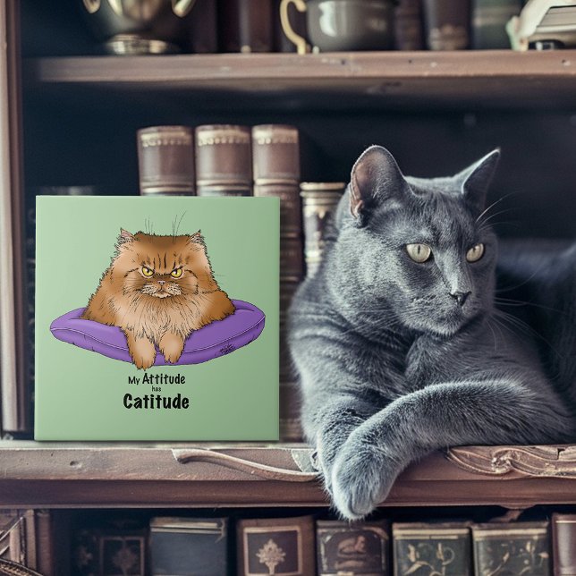Carreau Mon Attitude a une Catitude (Créateur téléchargé)