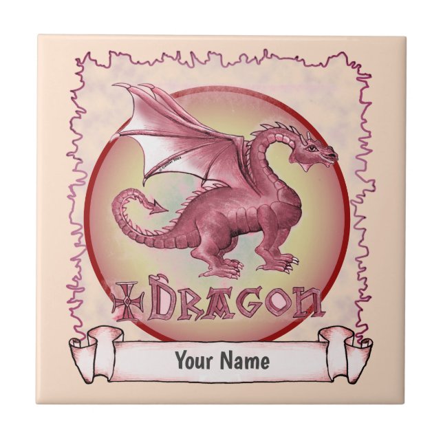 Carreau Mon Dragon Rouge (Devant)