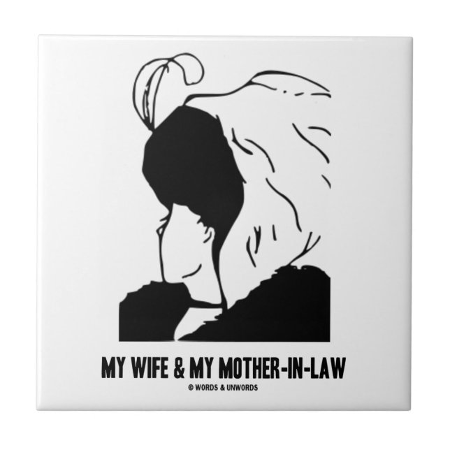 Carreau Mon épouse et ma belle-mère (illusion optique) (Devant)