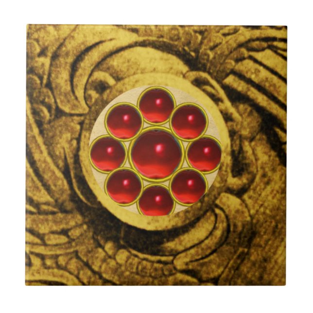 Carreau MON GEM rouge (Devant)