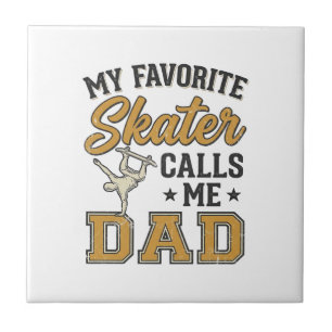 Carreau Mon Skateur Préféré M'appelle Papa Vintage Shirt_1