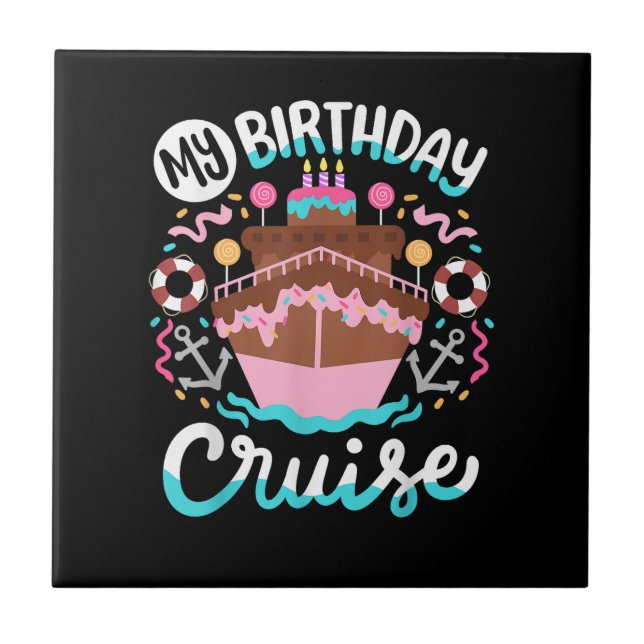 Carreau Mon voyage en croisière pour mon anniversaire (Devant)