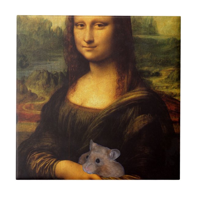 Carreau Mona Lisa Avec Hamster (Devant)