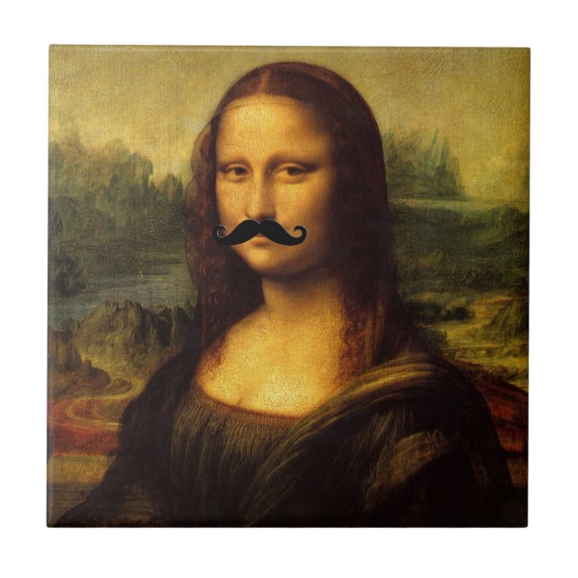 Carreau Mona Lisa Avec Moustache (Devant)