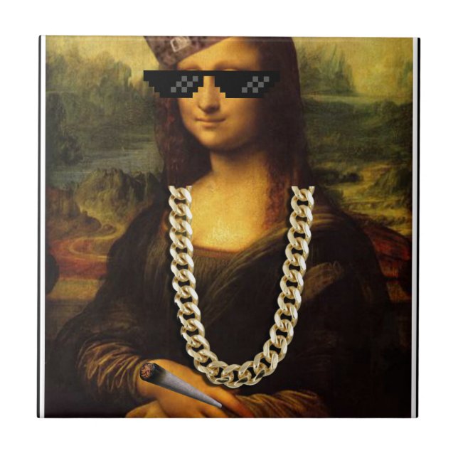 Carreau Mona Lisa Thug Life Art Life (Devant)