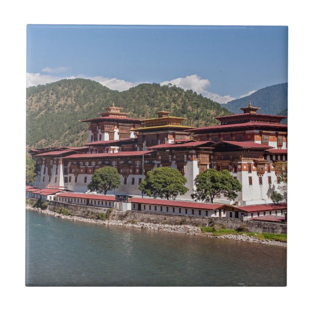 Carreau Monastère de Punakha Dzong - Bhoutan, Asie (Devant)