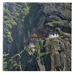 Carreau Monastère de Taktsang sur la falaise, Paro, Bhouta