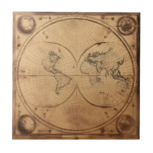 Carreau Monde Russe Vintage Globe