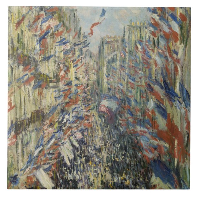 Carreau Monet 1878 La rue Montorgueil à Paris (Devant)