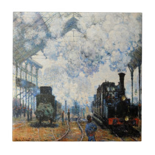 Carreau Monet - Arrivée du train de Normandie, carrelage