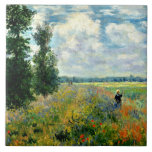 Carreau Monet - Champ de pavot, Argenteuil<br><div class="desc">Poppy Field,  Argenteuil - Belle peinture de l'artiste impressionniste français Claude Monet</div>