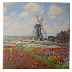 Carreau Monet - Champs de Tulipes en Hollande