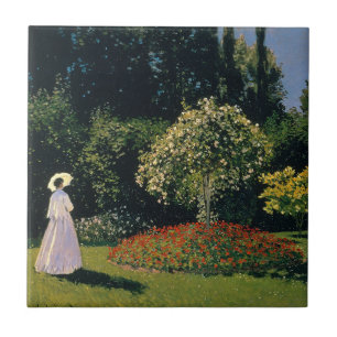Carreau Monet - Femme dans le jardin
