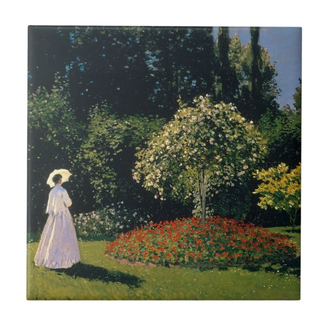 Carreau Monet - Femme dans le jardin (Devant)