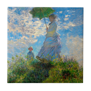 Carreau Monet Femme Parasol Impressionnisme