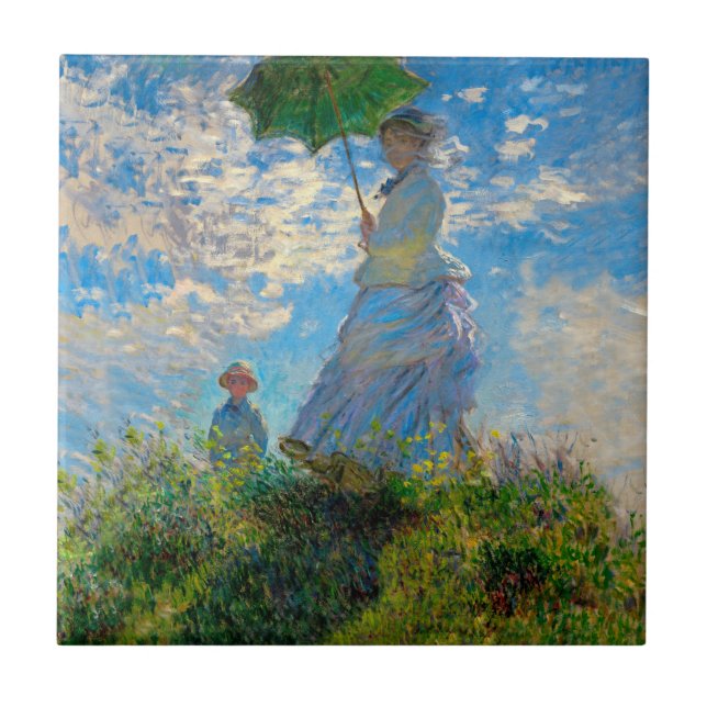 Carreau Monet Femme Parasol Impressionnisme (Devant)