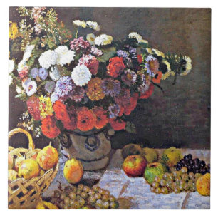 Carreau Monet - Fleurs et fruits