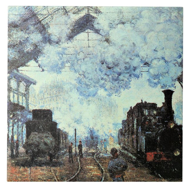 Carreau Monet - Gare St. Lazare, Arrivée du train (Devant)