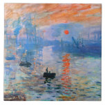 Carreau Monet - Impression, lever du soleil<br><div class="desc">Impression,  lever du soleil,  célèbre tableau de Claude Monet</div>