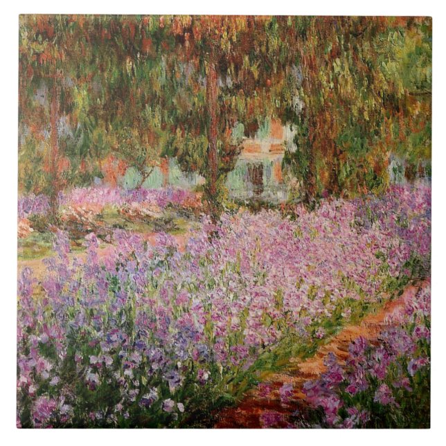 Carreau Monet - Irises dans le jardin de Monet (Devant)