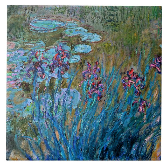Carreau Monet - Irises et nymphes (Devant)