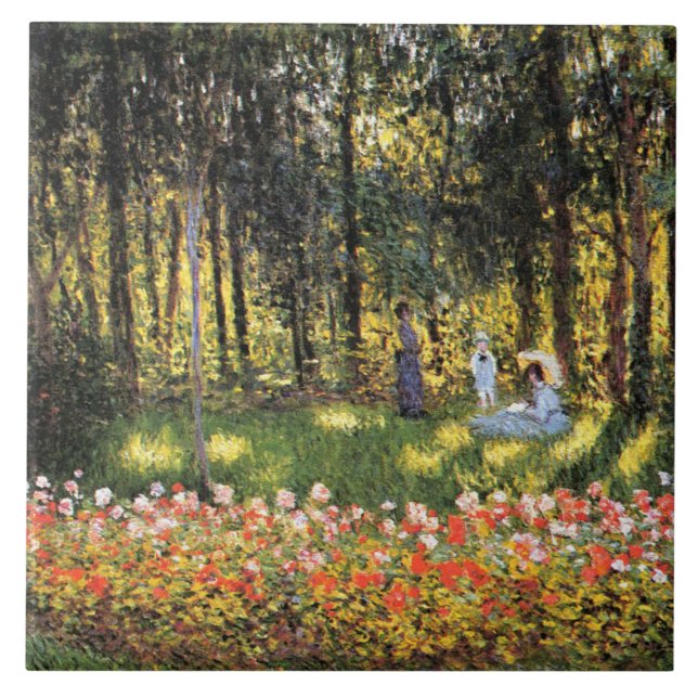 Carreau Monet - La famille de l'artiste dans le jardin (Devant)