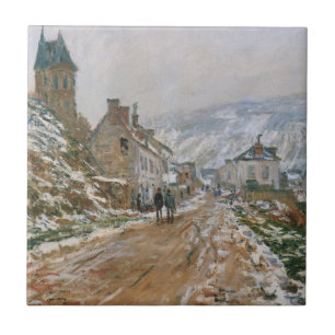 Carreau Monet - La route à Vetheuil en hiver