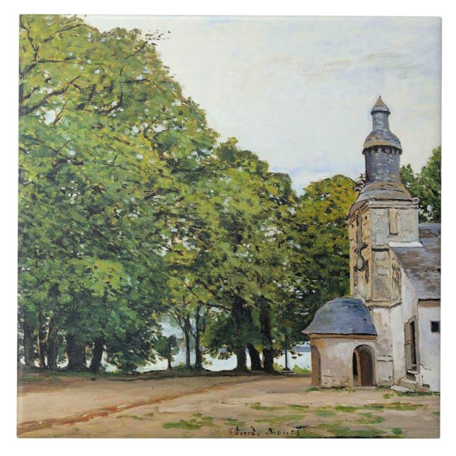 Carreau Monet - Le tableau de la chapelle Notre-Dame, (Devant)
