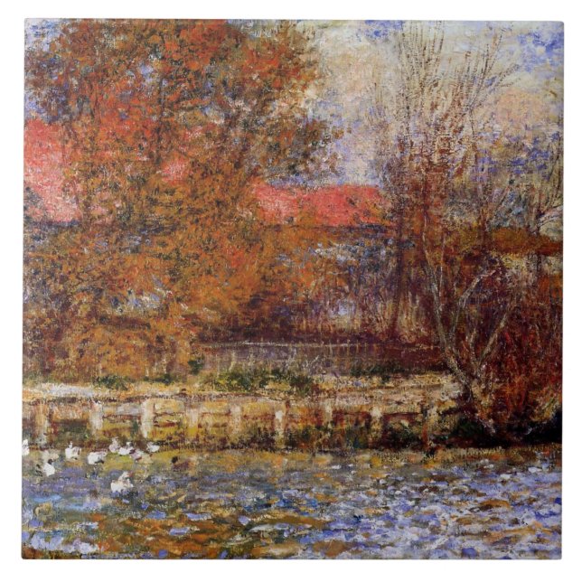 Carreau Monet - L'étang de canard, peinture d'art (Devant)