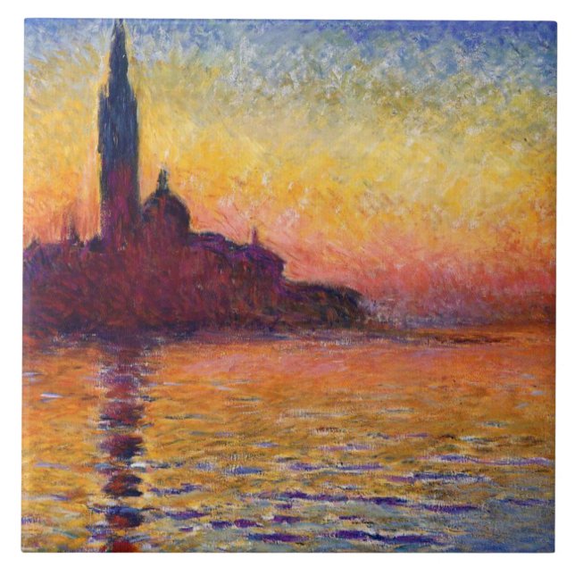 Carreau Monet - San Giorgio Maggiore à Dusk, art (Devant)
