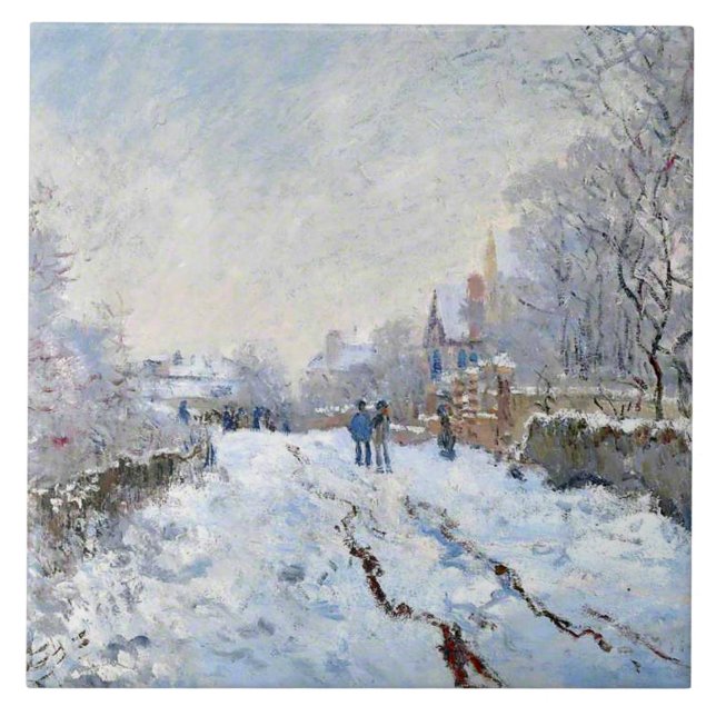 Carreau Monet - Scène de neige à Argenteuil (Devant)