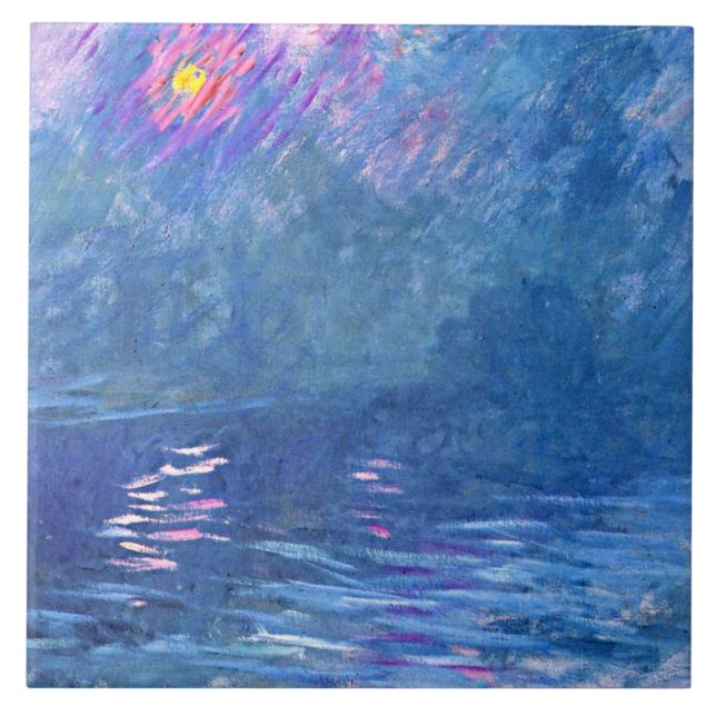 Carreau Monet - Water Loo Bridge, célèbre peinture, (Devant)