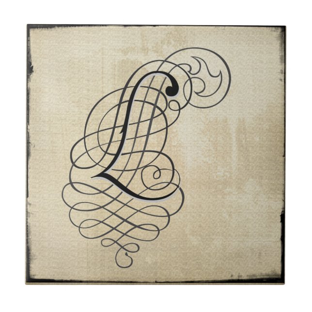 Carreau mongram "que je" couvre de tuiles (Devant)