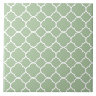 Carreau Monnaie verte Motif Quatrefoil