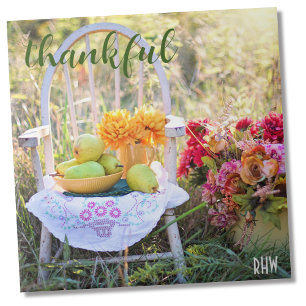 Carreau Monogramme, Beau Fleur sauvage d'automne 6x6 Trive