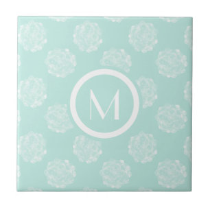 Carreau Monogramme   Bonheur des Plantes   Pastel Succulen