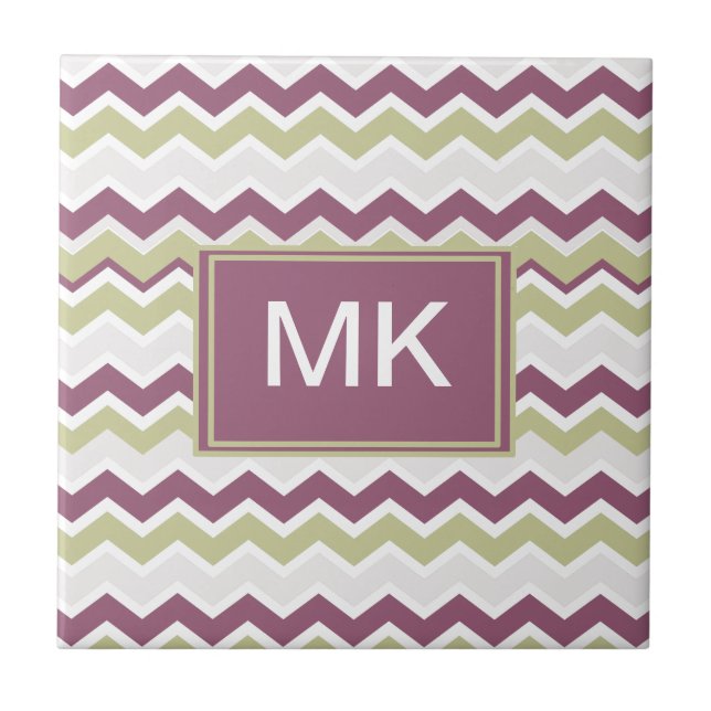 Carreau Monogramme Chevron Brick (Devant)