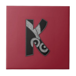 Carreau monogramme d'art déco - K