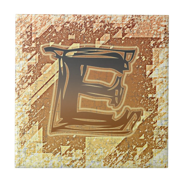 CARREAU MONOGRAMME DE FRAZZLE E (Devant)