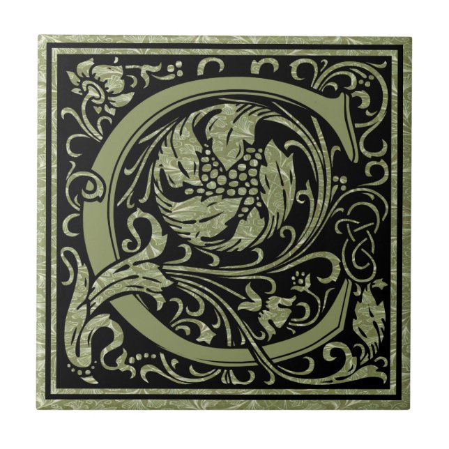 Carreau Monogramme de lettre de la lettre C premier (Devant)