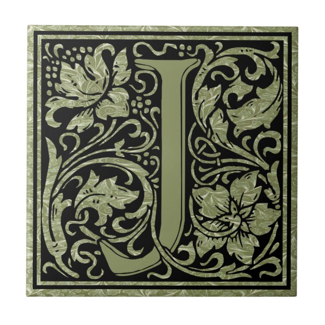 Carreau Monogramme de lettre de la lettre J premier (Devant)