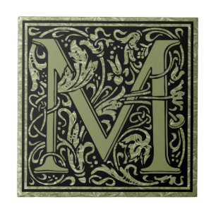 Carreau Monogramme de lettre de la lettre M premier